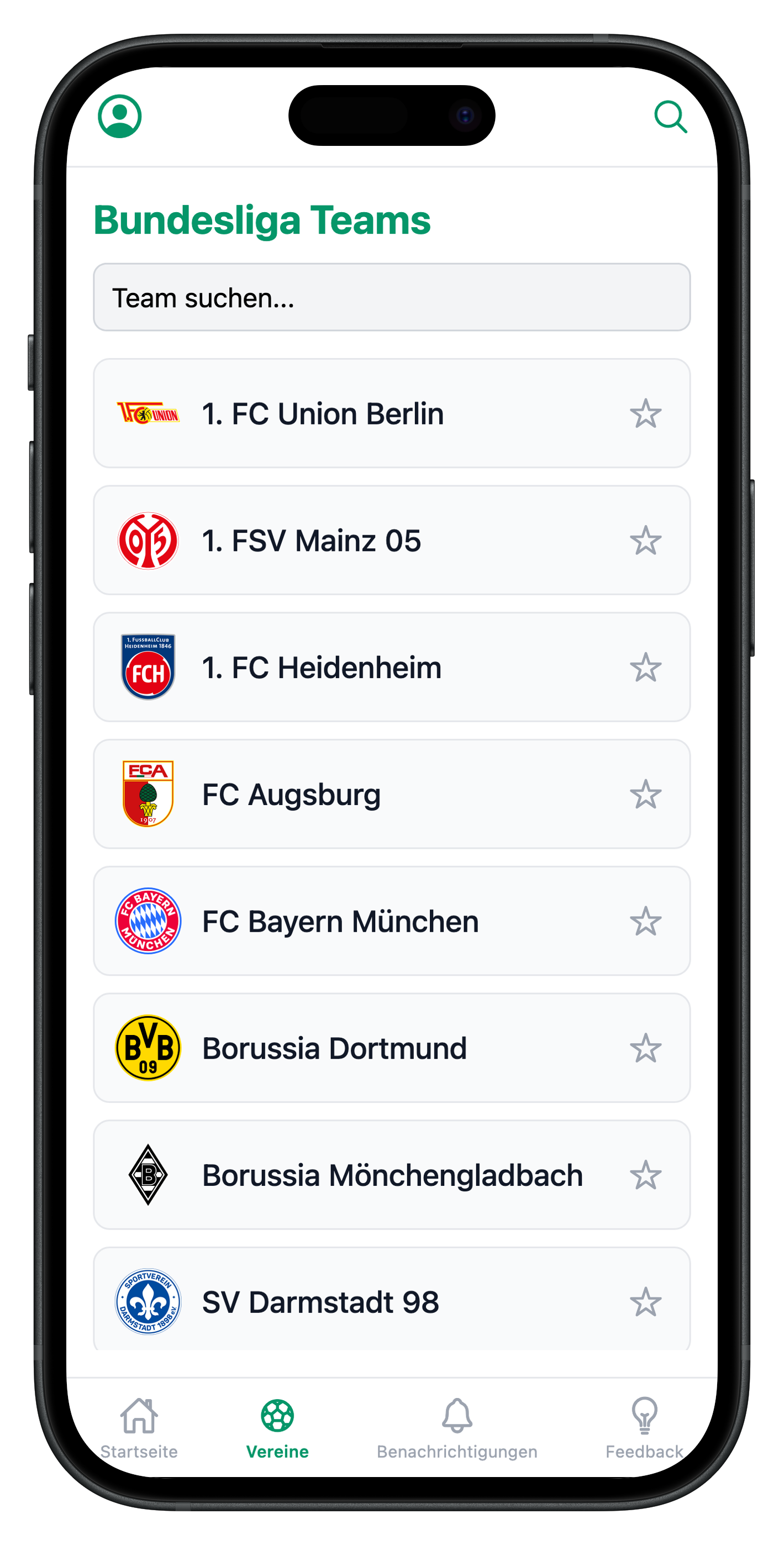 Team Suche
