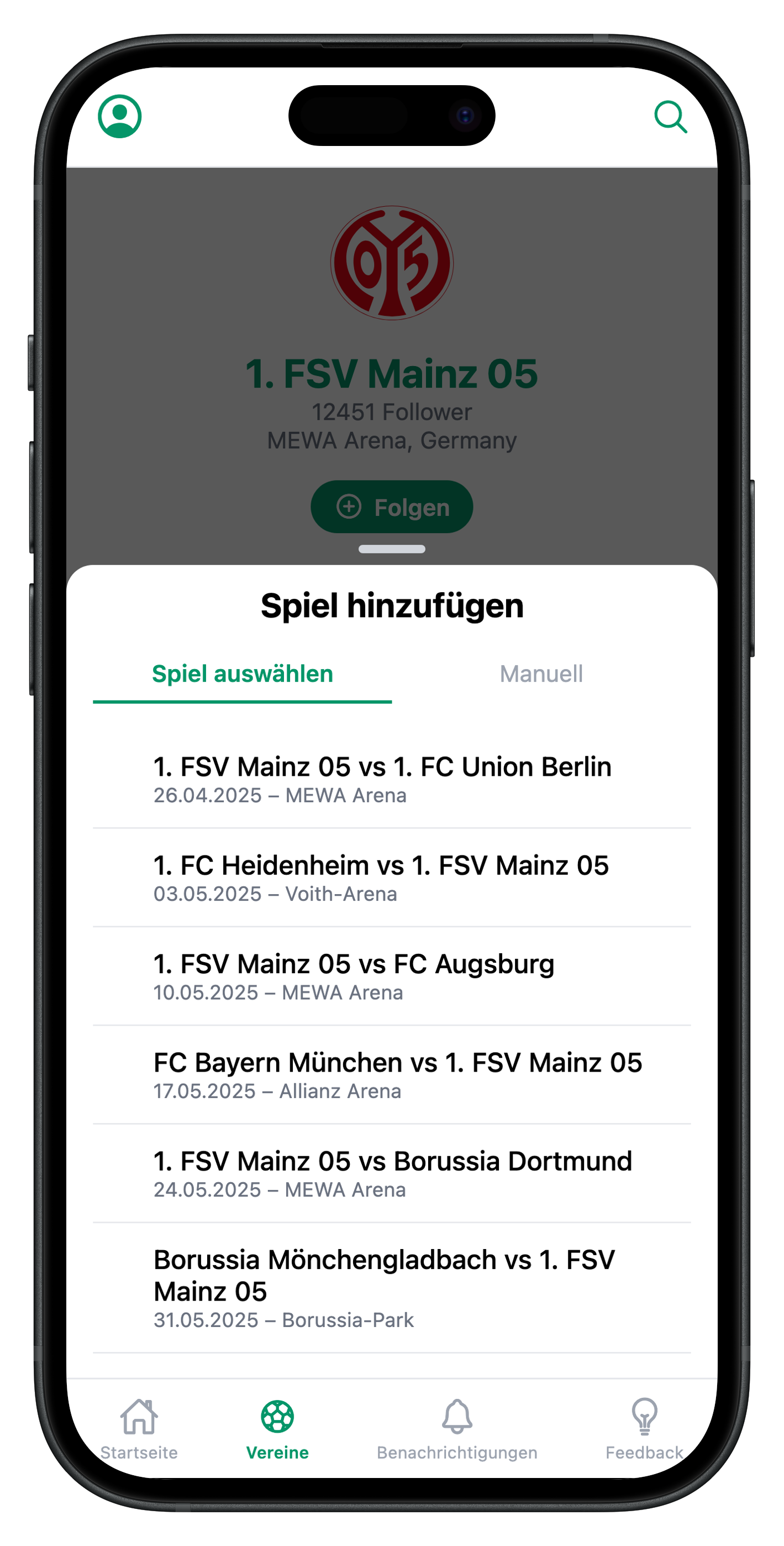 Spiel hinzufügen